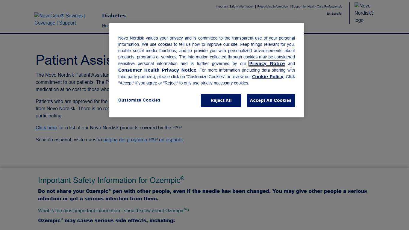 Novo Nordisk Patient Assistance Program (PAP) | NovoCare®